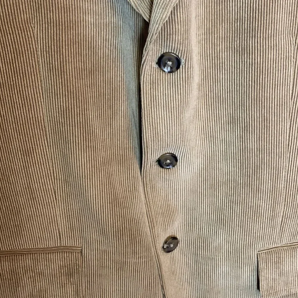 LaCrosse Men's Tan Corduroy 3 Button Front Classic Tailored Sport Coat Size 42L